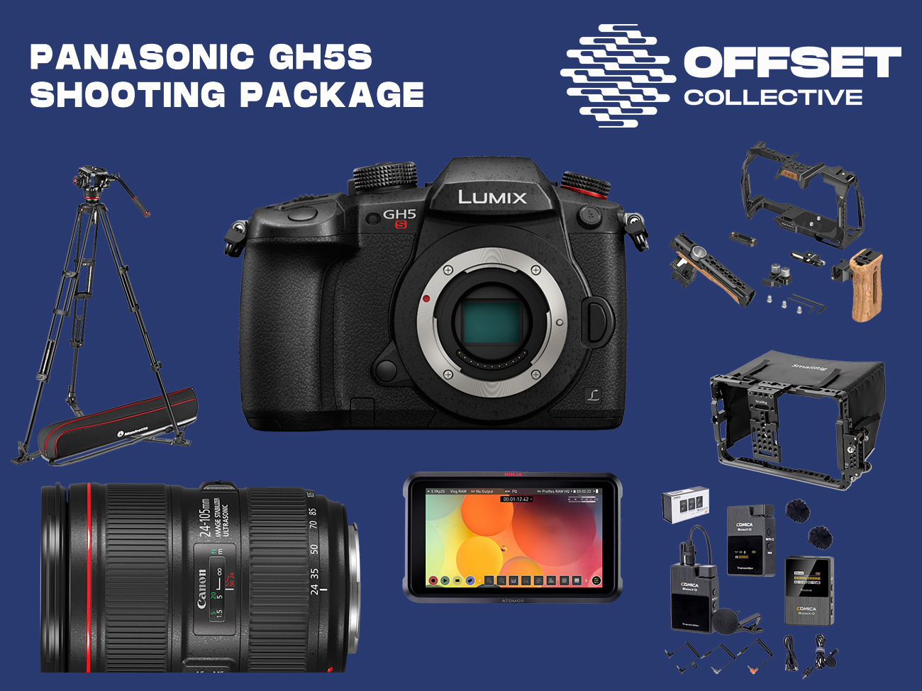 Panasonic gh5s shooting package w/ accessories