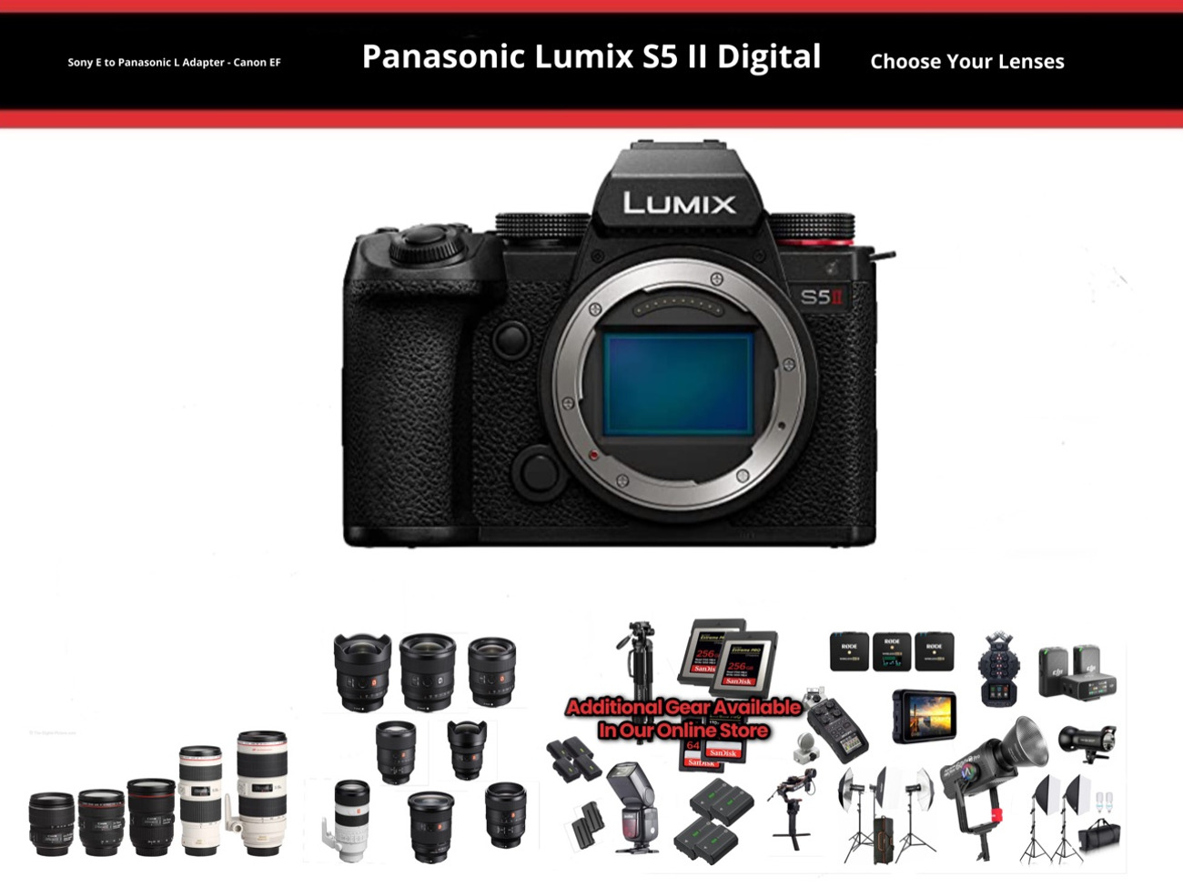 Panasonic lumix s5 ii + canon ef lenses