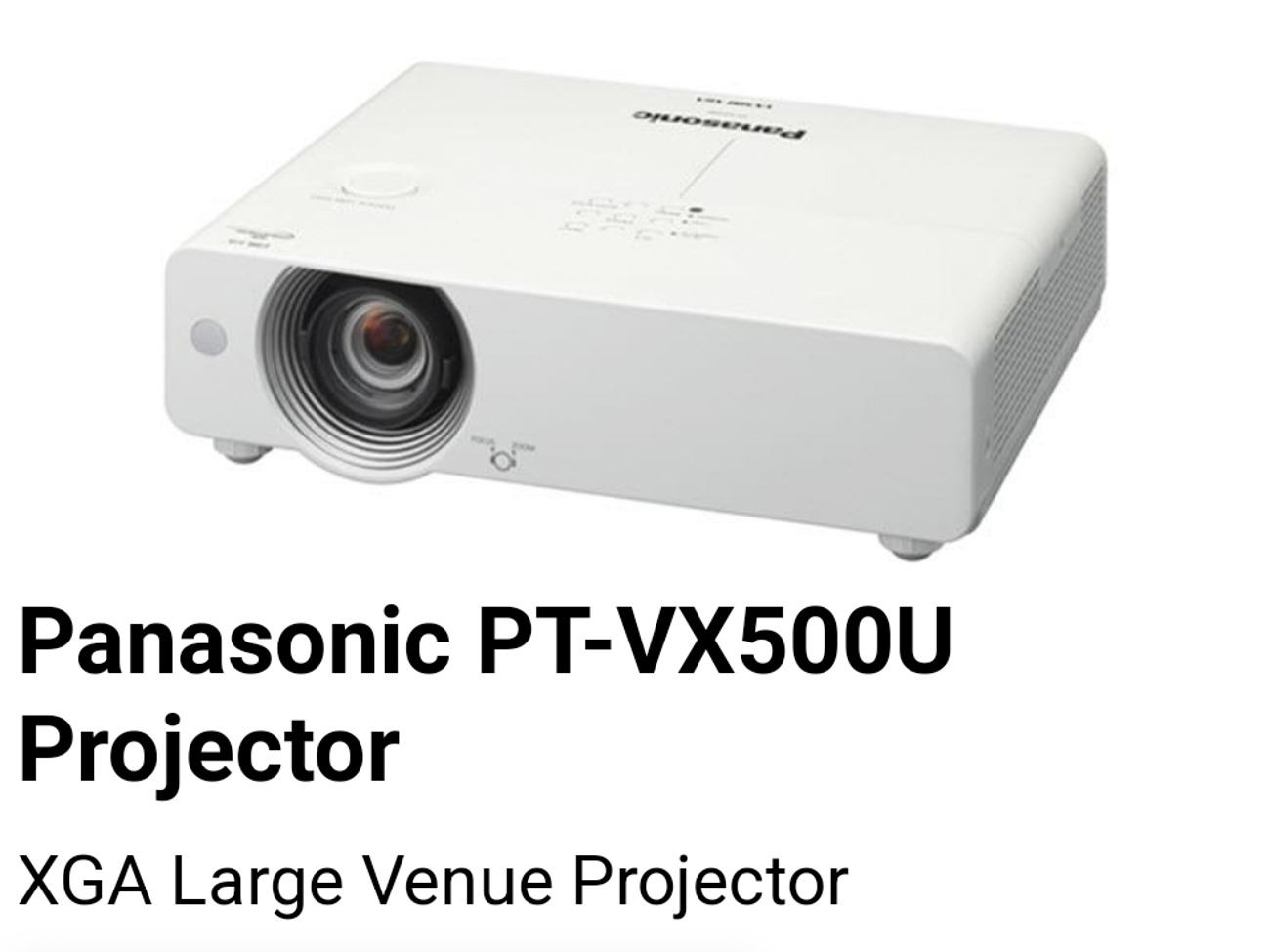 Panasonic projector pt-vx500u