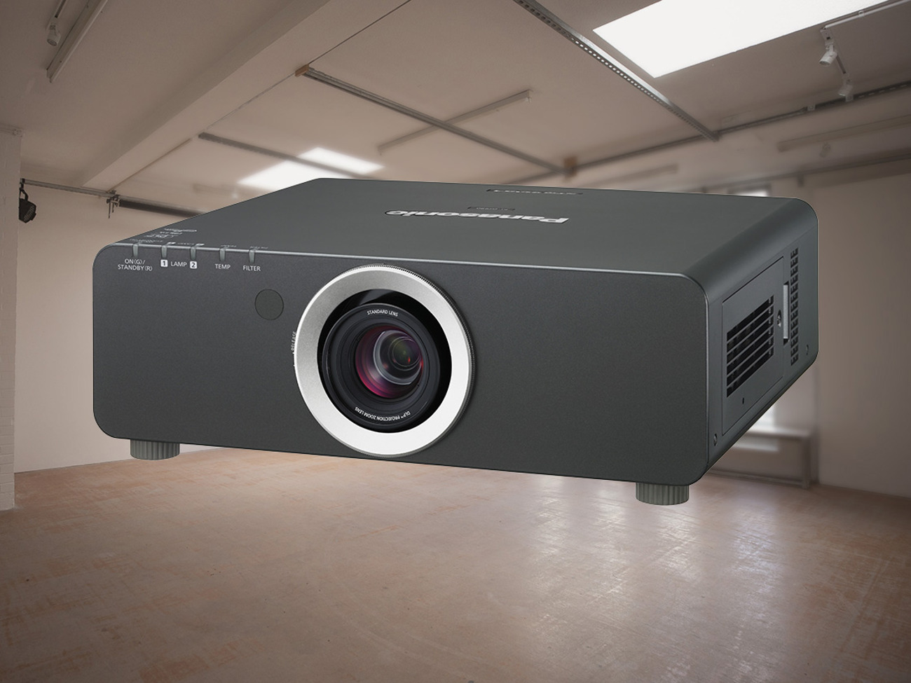 6,000 lumens projector (panasonic dz680) with short-throw lens