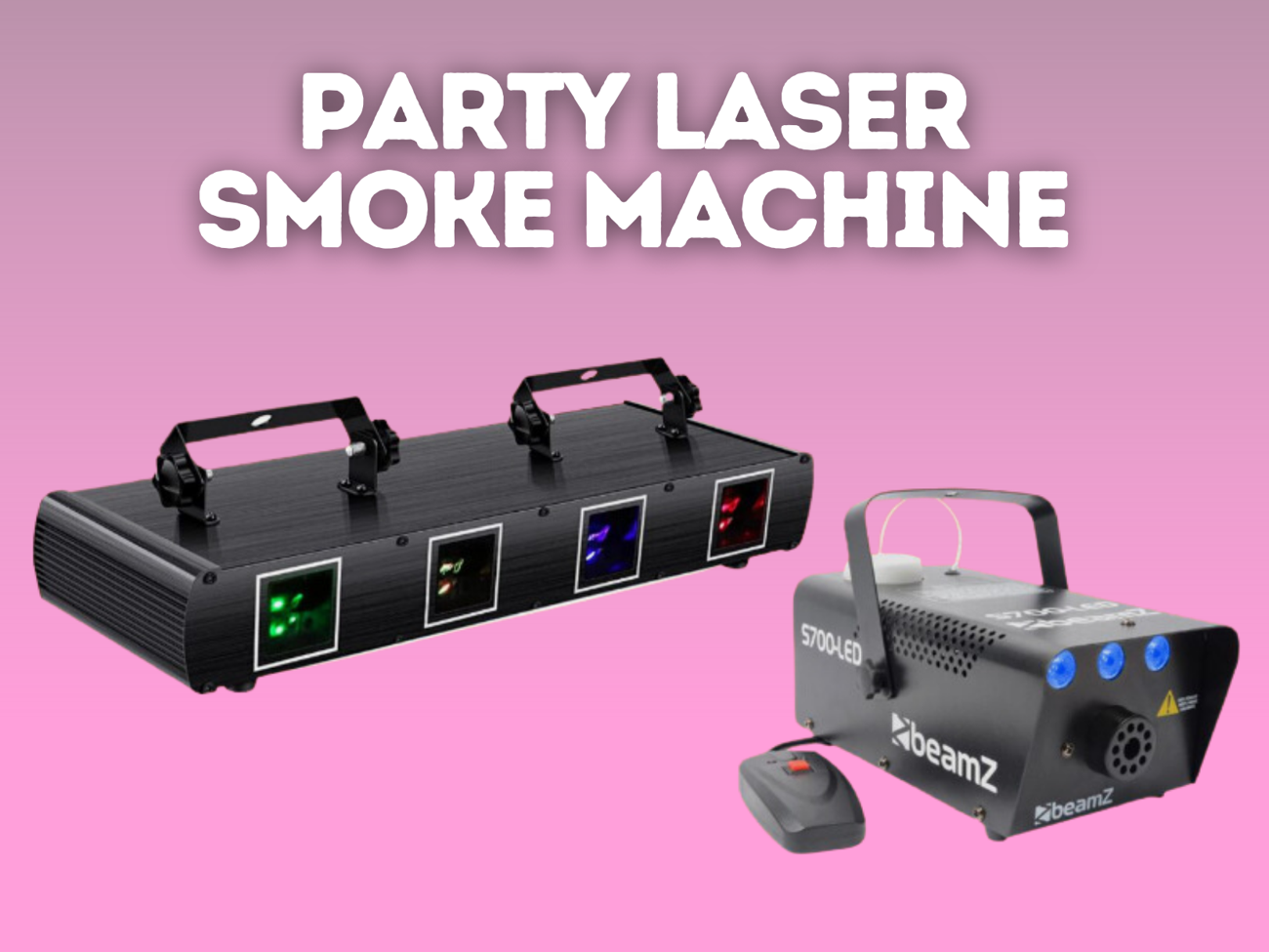 Party laser disco light + smoke machine
