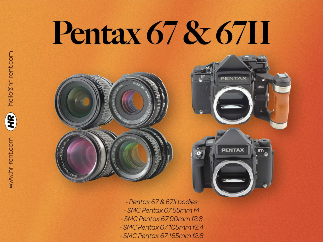 Pentax 67 3レンズセット55/105/165mm