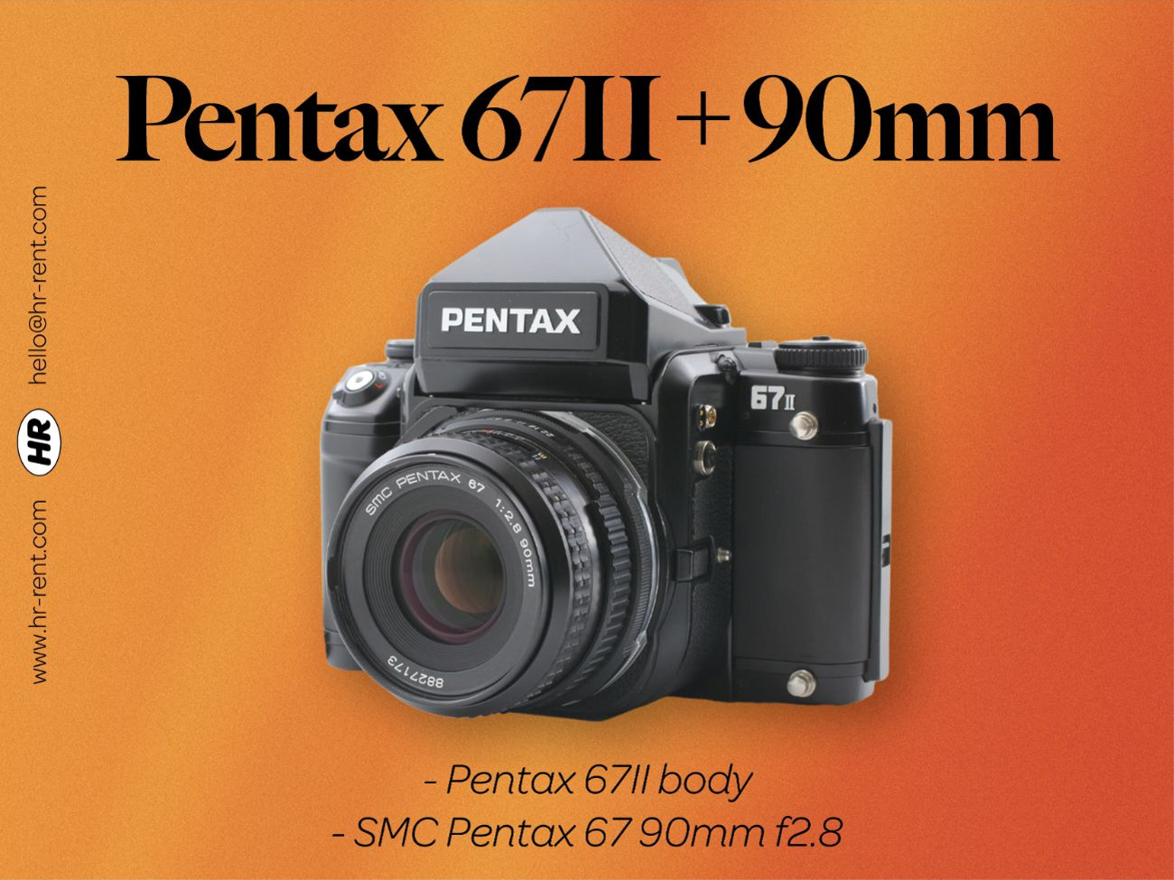 Rent Pentax 67 II body + 90mm f2.8 from HR Rent, Barnsbury
