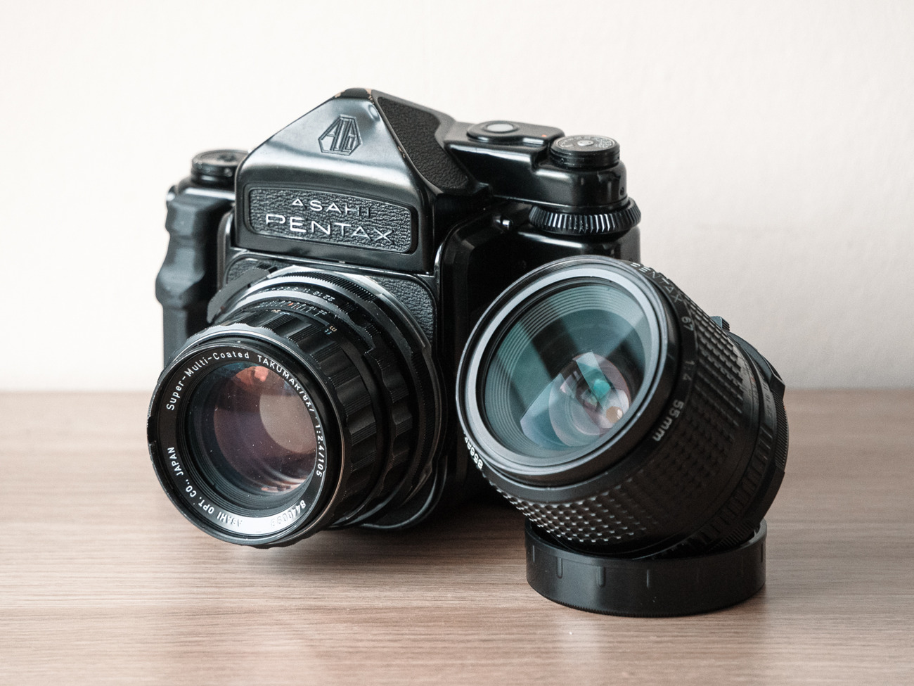 Pentax 6x7 + 105mm f2.4 + 55mm f4