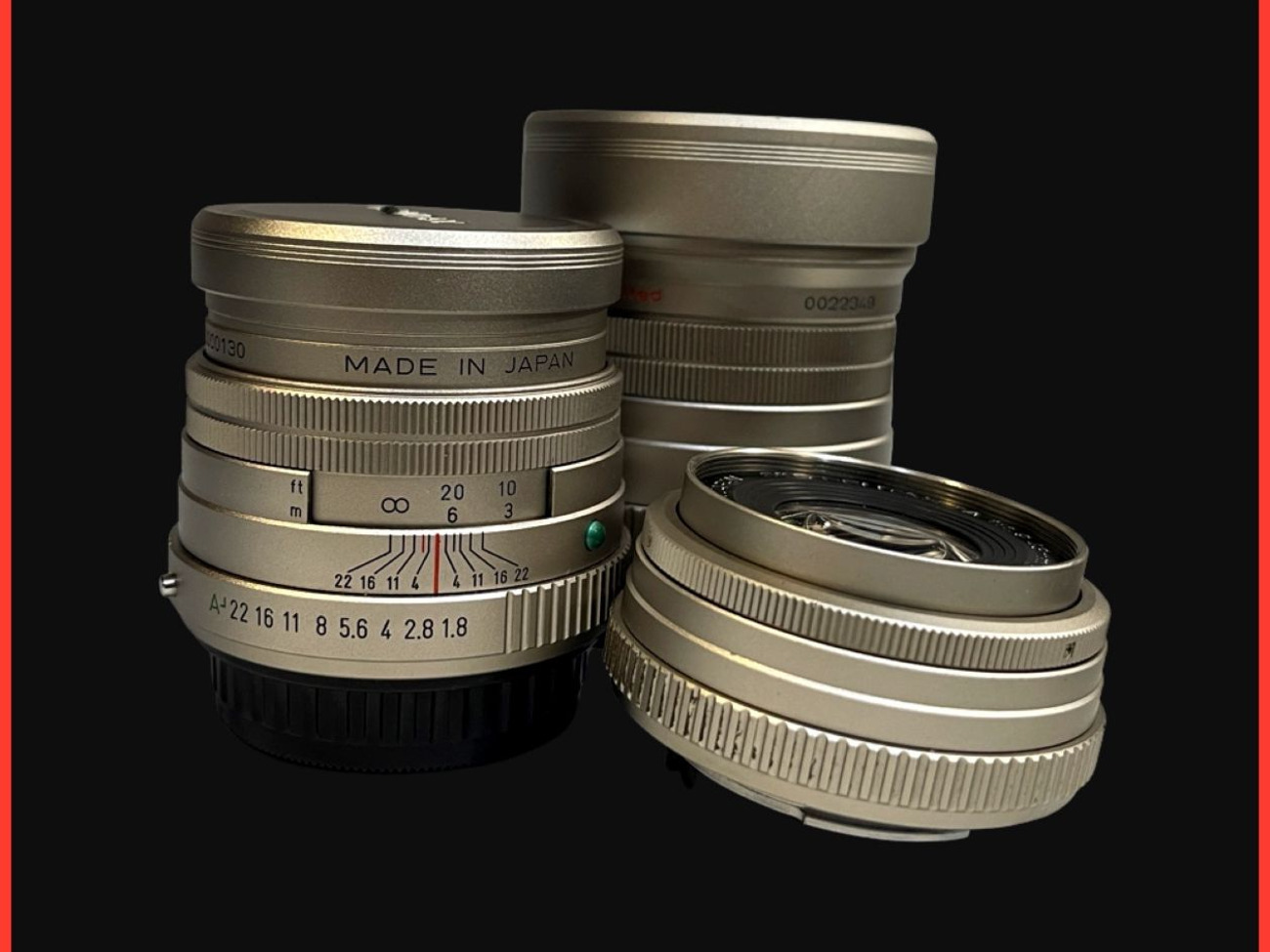 Pentax fa lenses - 31mm, 43mm, 77mm bundle