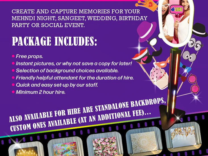 Photo pod hire with props