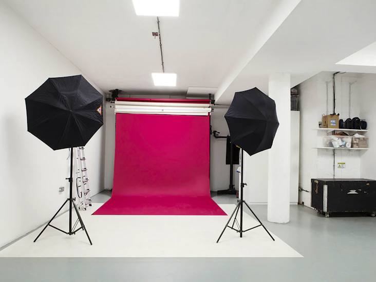 Photo studio with lighting, kentish town