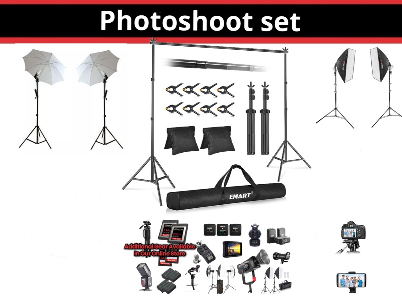 Rent Photography Backdrop + Studio Lights from Mirrorless Rentals LTD
