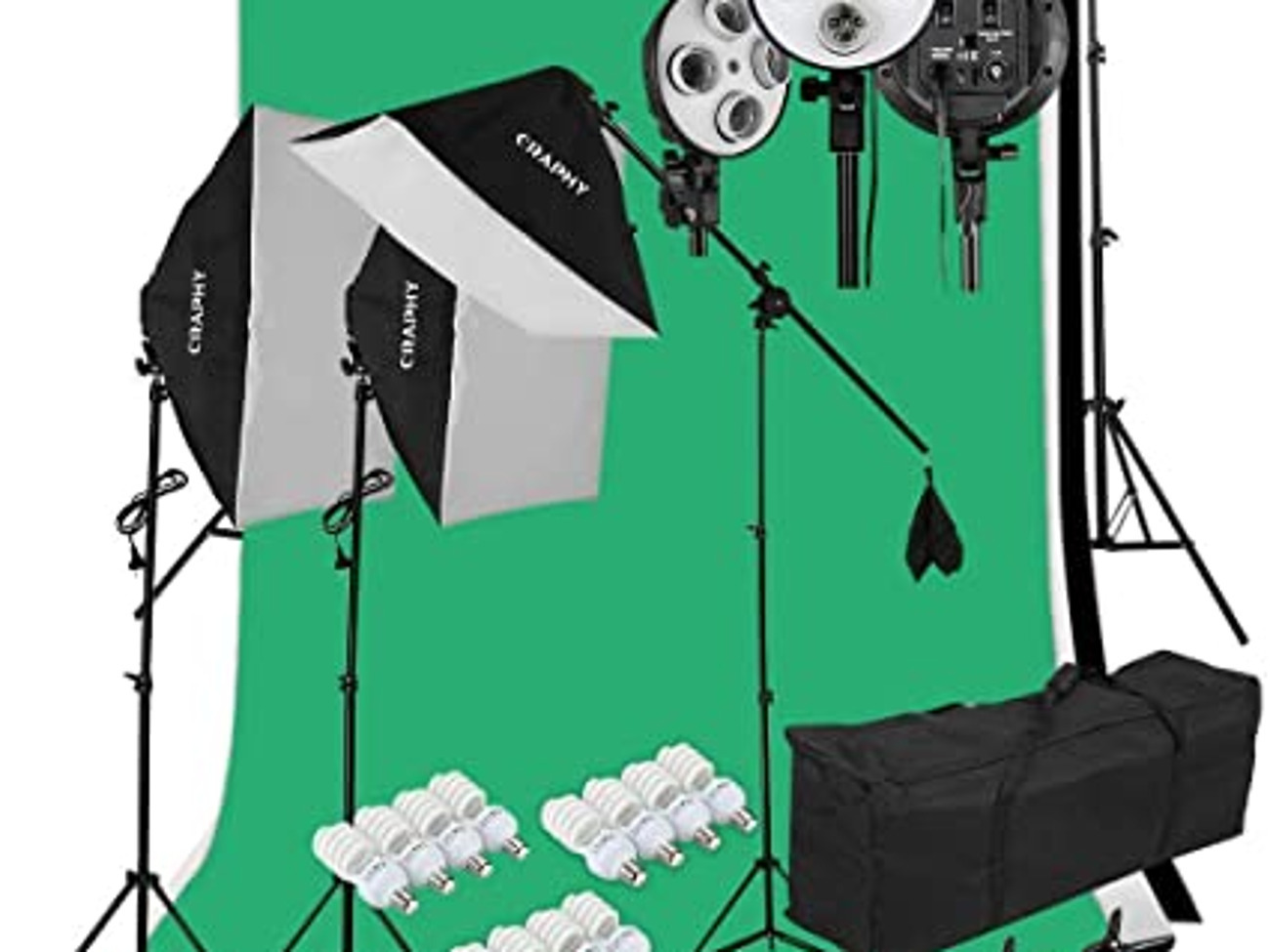 Photography lighting kit, softbox lights with 12 * 45w 5500k