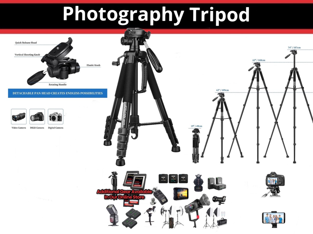 Photography tripod