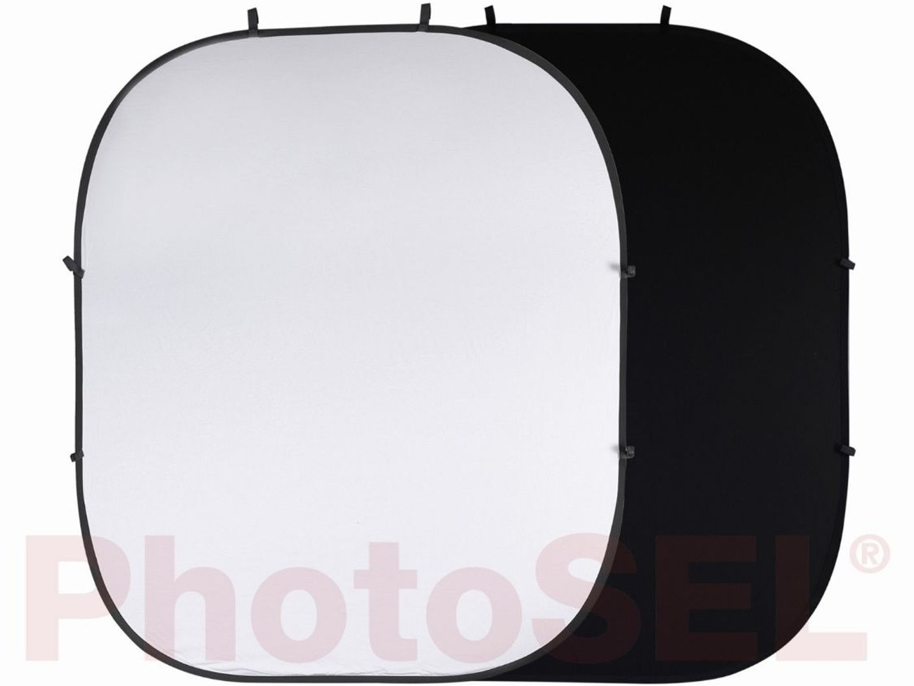 Photosel studio white & black photo collapsible back