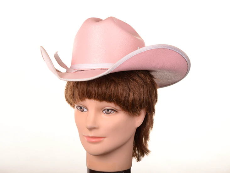 Pink lady's cowboy hat