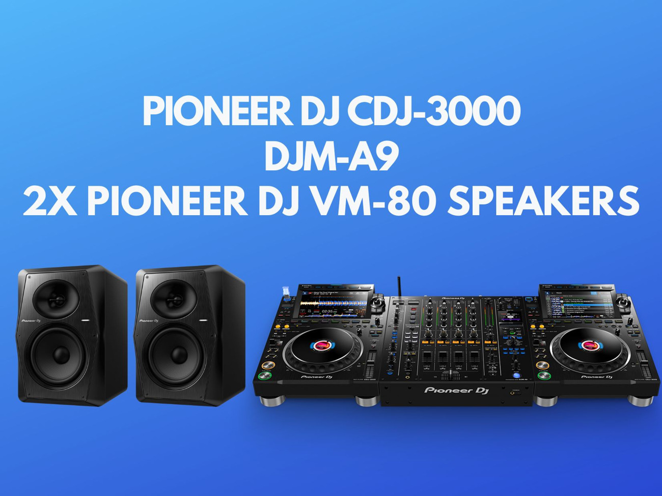 Pioneer cdj 3000 + 2x dj vm-80 active monitor speaker