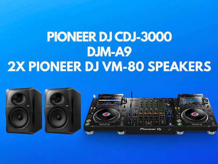 Pioneer cdj 3000 + 2x dj vm-80 active monitor speaker
