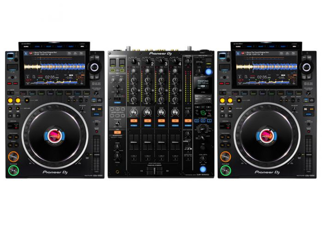 Pioneer cdj3000 x 2 plus djm900nxs2 , with flight cases