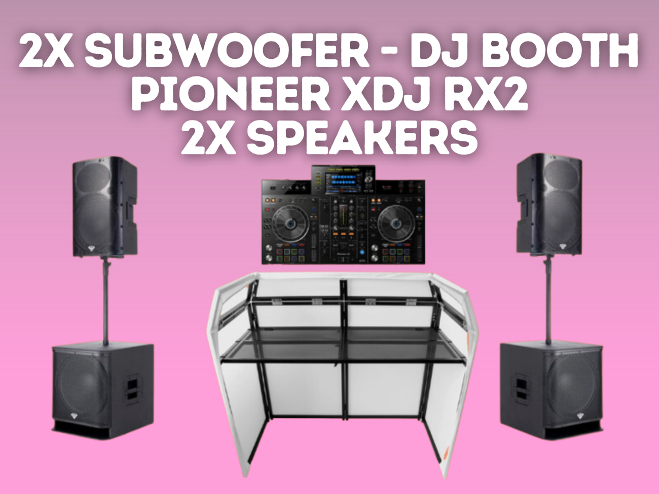 Pioneer xdj rx3 + 2x speakers + 2x subwoofer - dj booth
