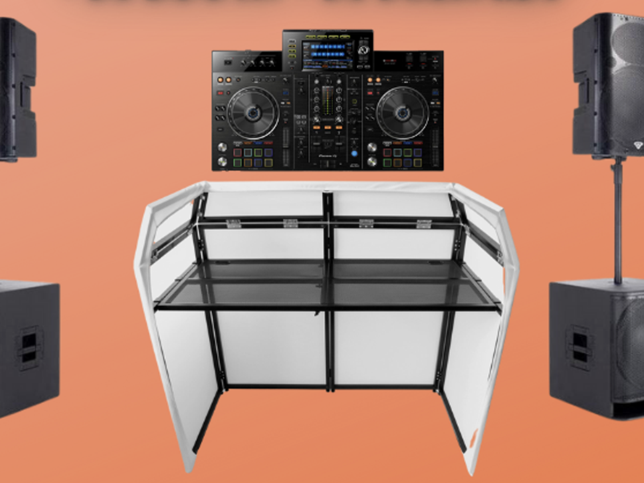 Pioneer xdj rx3 + 2x speakers + 2x subwoofer - dj booth
