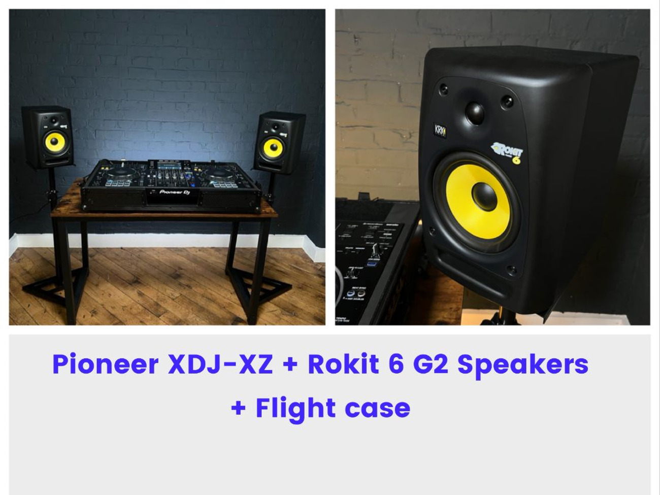 Pioneer xdj-xz + rokit 6 speakers + flight case event 5 r x event