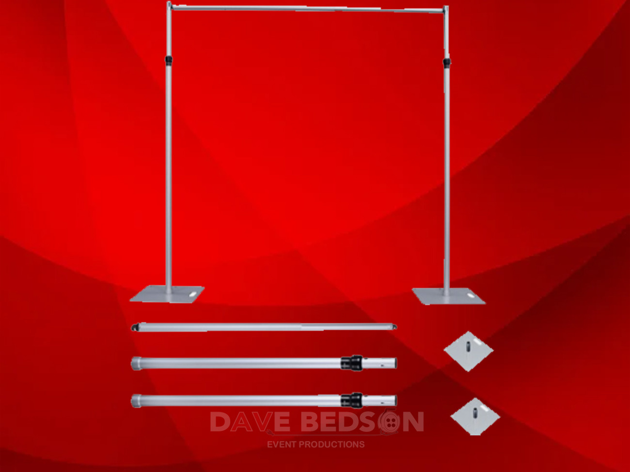 Pipe & drape starcloth / backdrop support - 3m x 3m