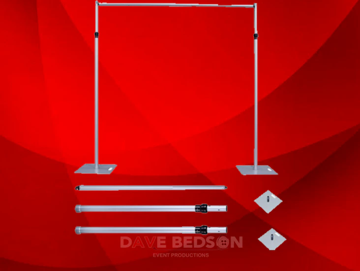Pipe & drape starcloth / backdrop support - 3m x 3m