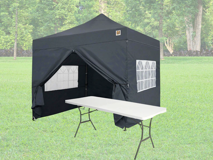 Pop-up 3x3m gazebo & 6ft table - garden party, bbqs, filming