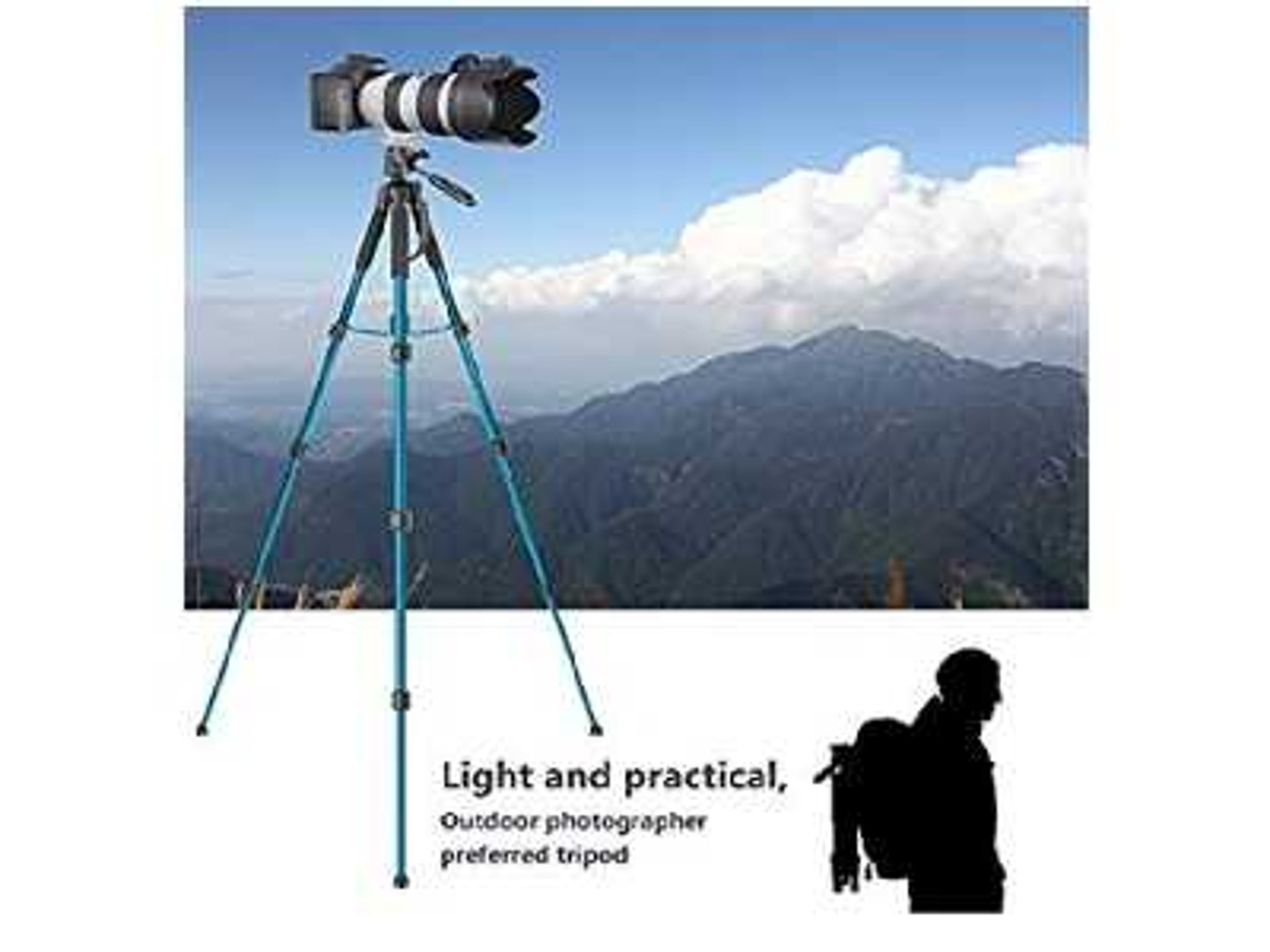 Portable  aluminium alloy camera tripod monopod 


