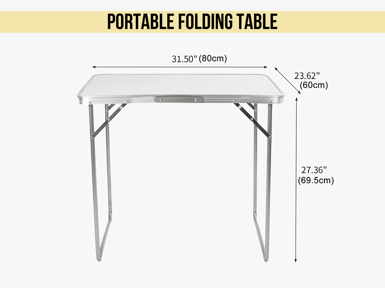 Portable folding table