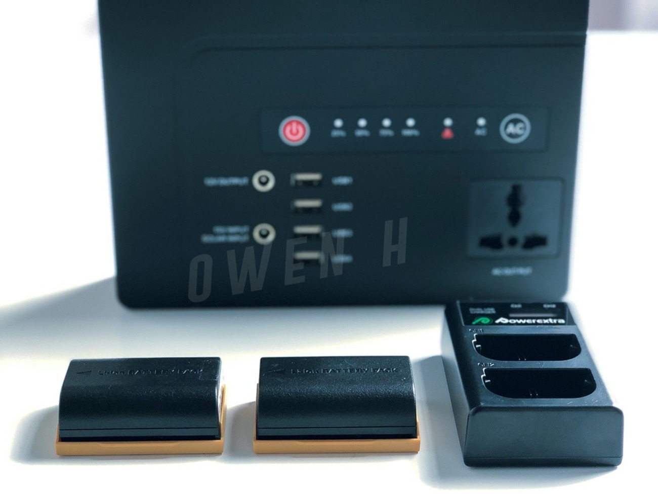 Portable mains generator for all-day dslr and drone charging