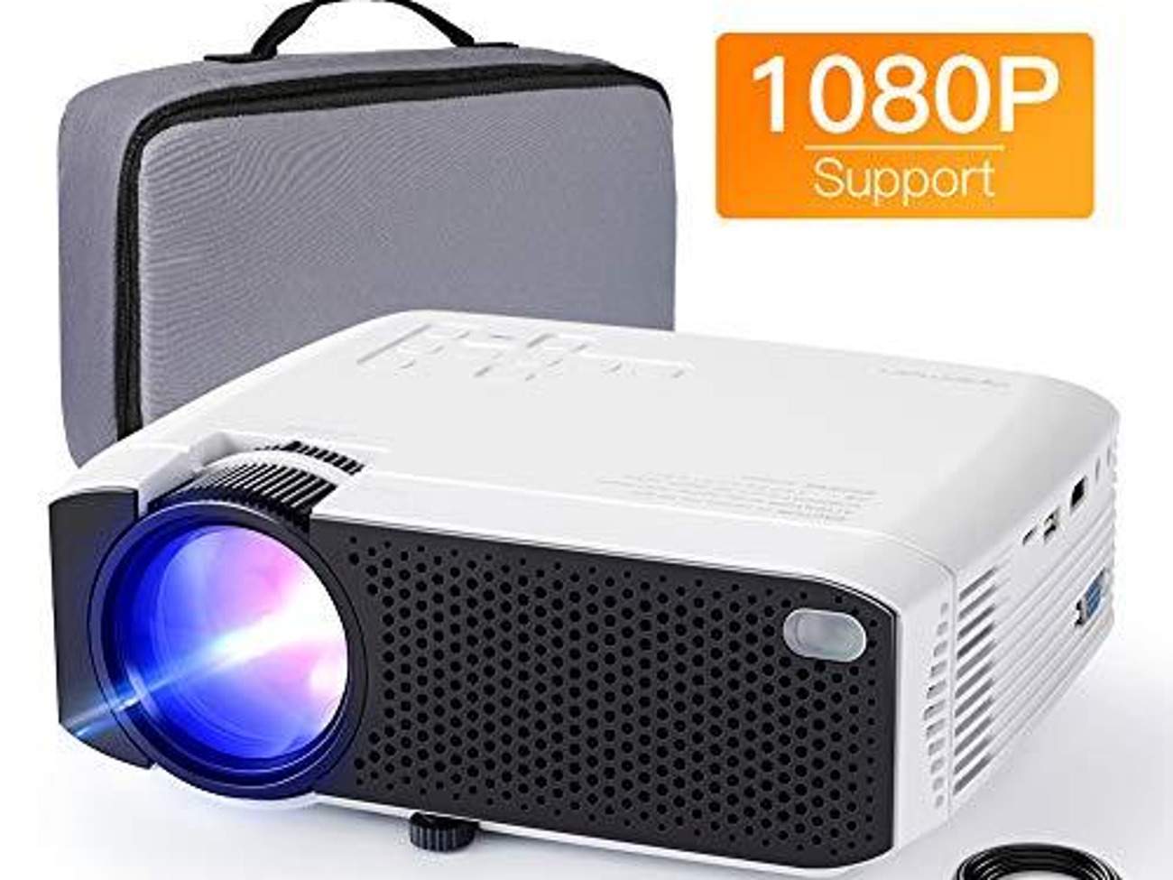 Portable mini projector with screen