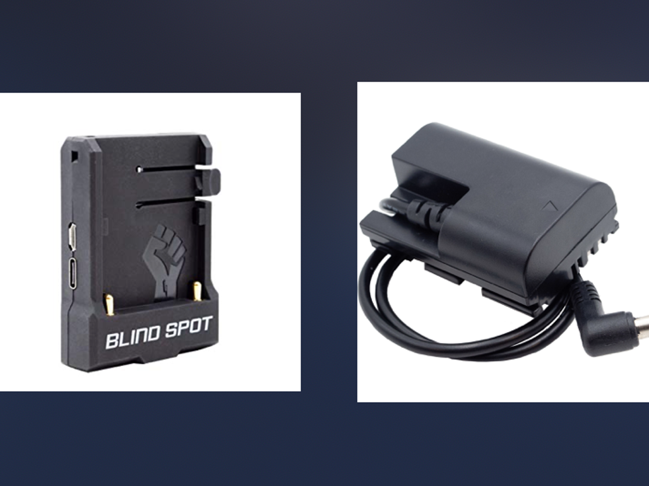 Power junkie / dummy battery - for canon / black magic cams