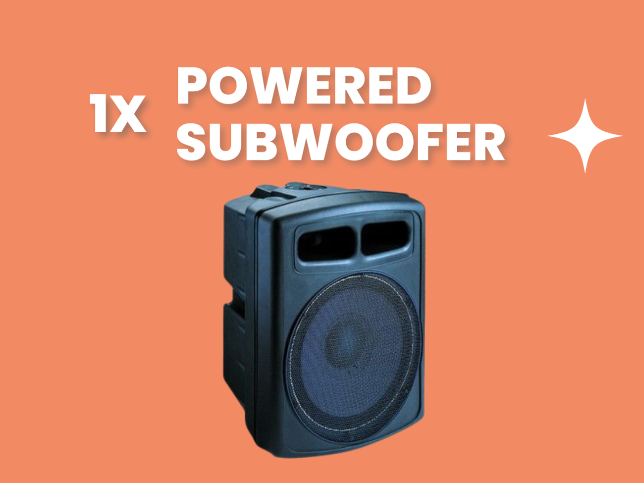 Powered loud party subwoofer