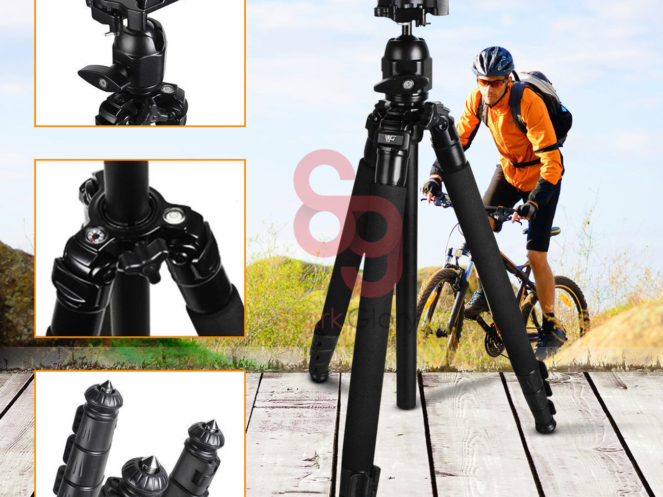 Professional ball head tripod for canon nikon sony camera