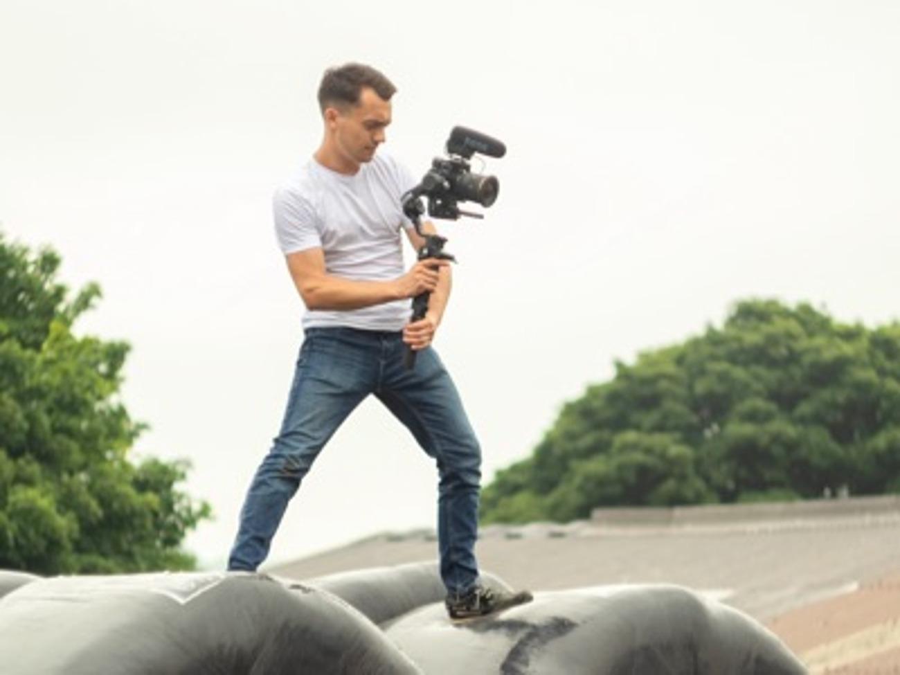 Professional camera operator videographer