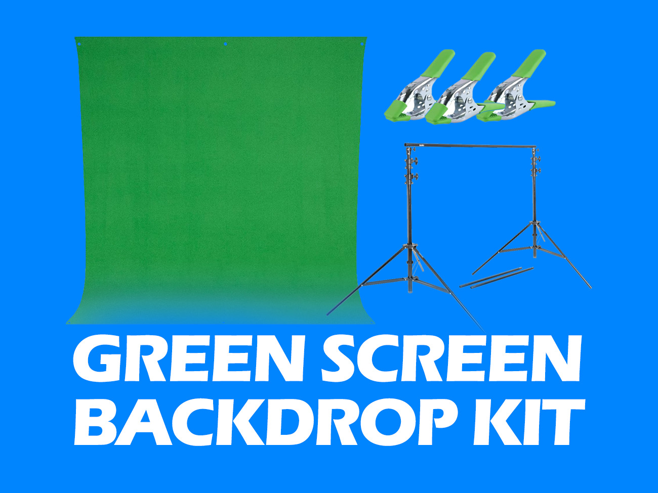 Professional green screen backdrop kit