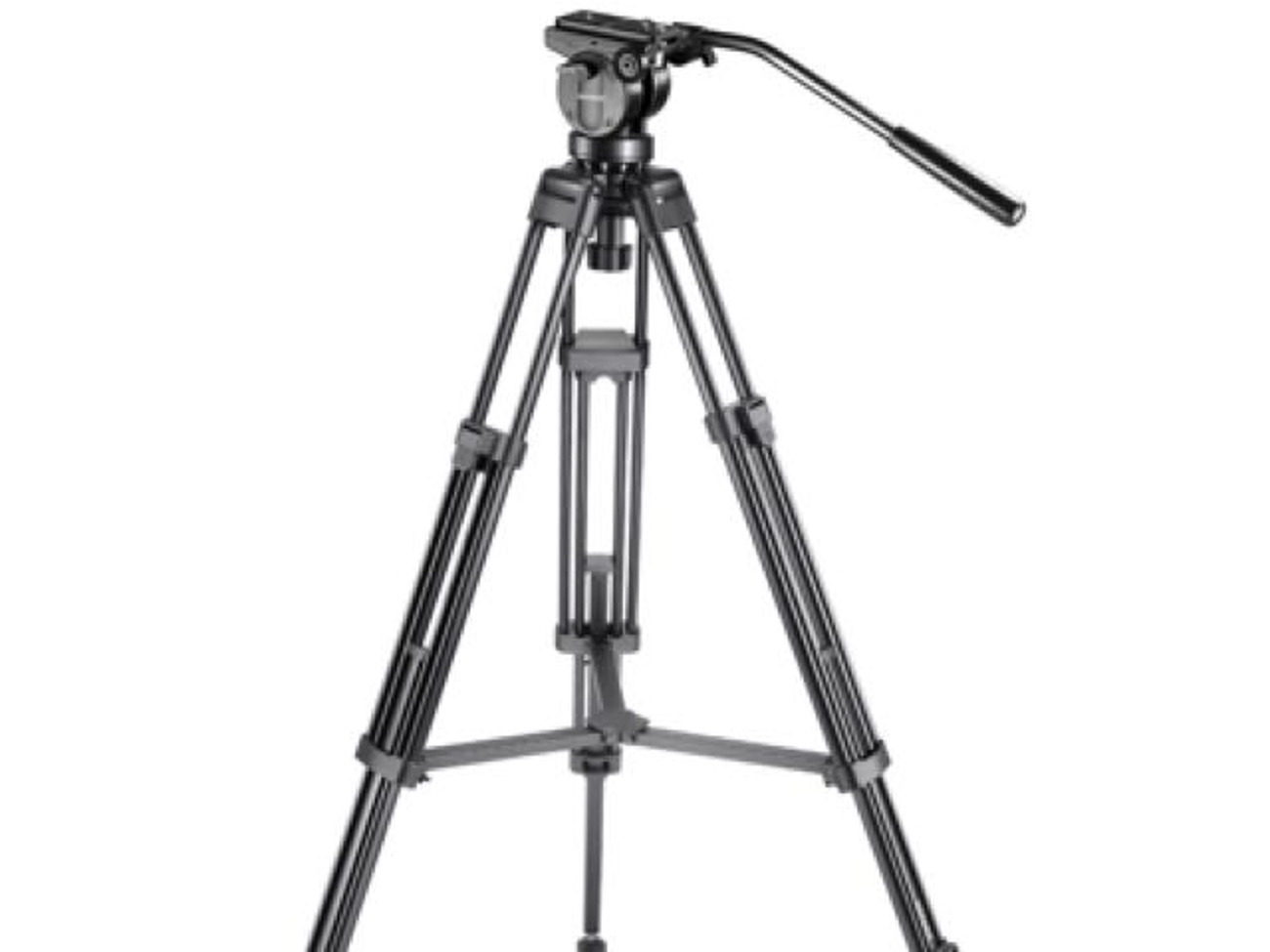 Professional tripod with fluid drag head/quick release plate