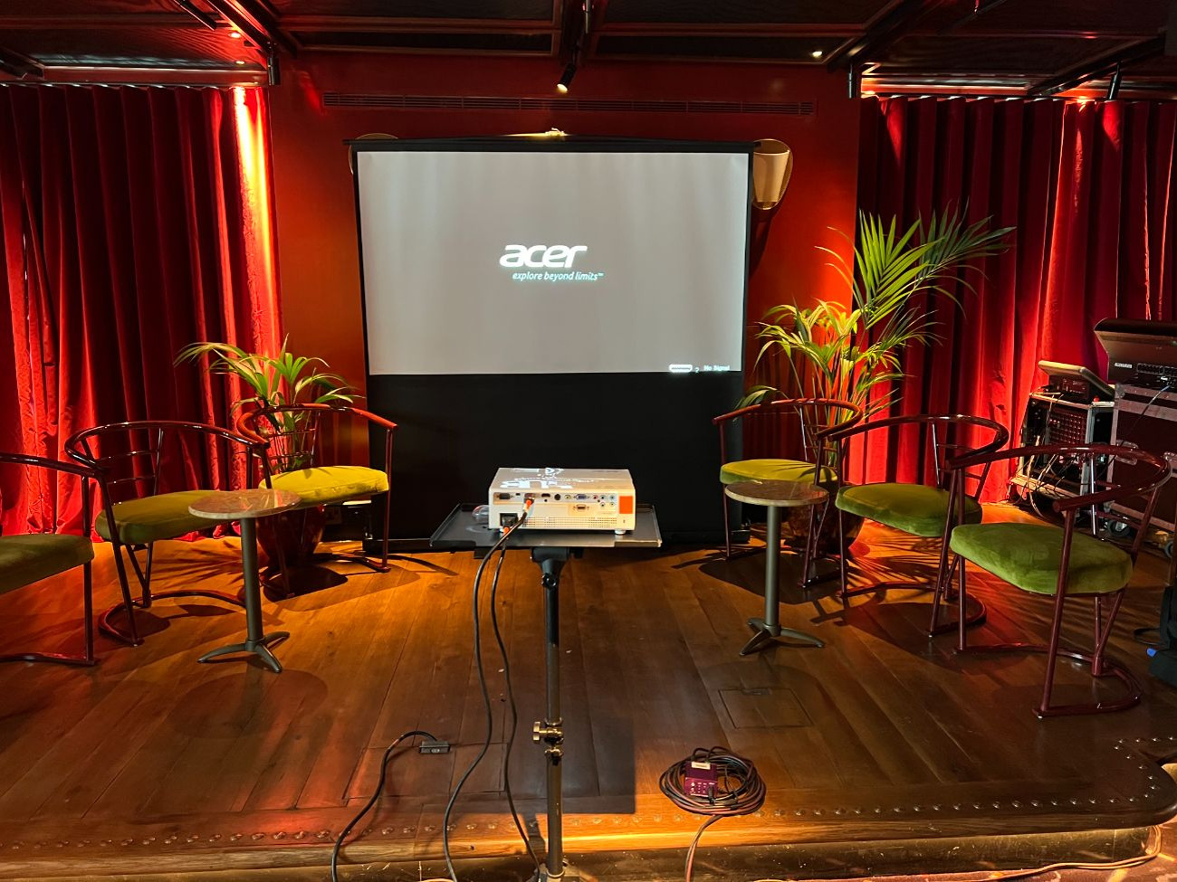 Projector screen 80" + projector + stand pat tested ✅ event film hdmi