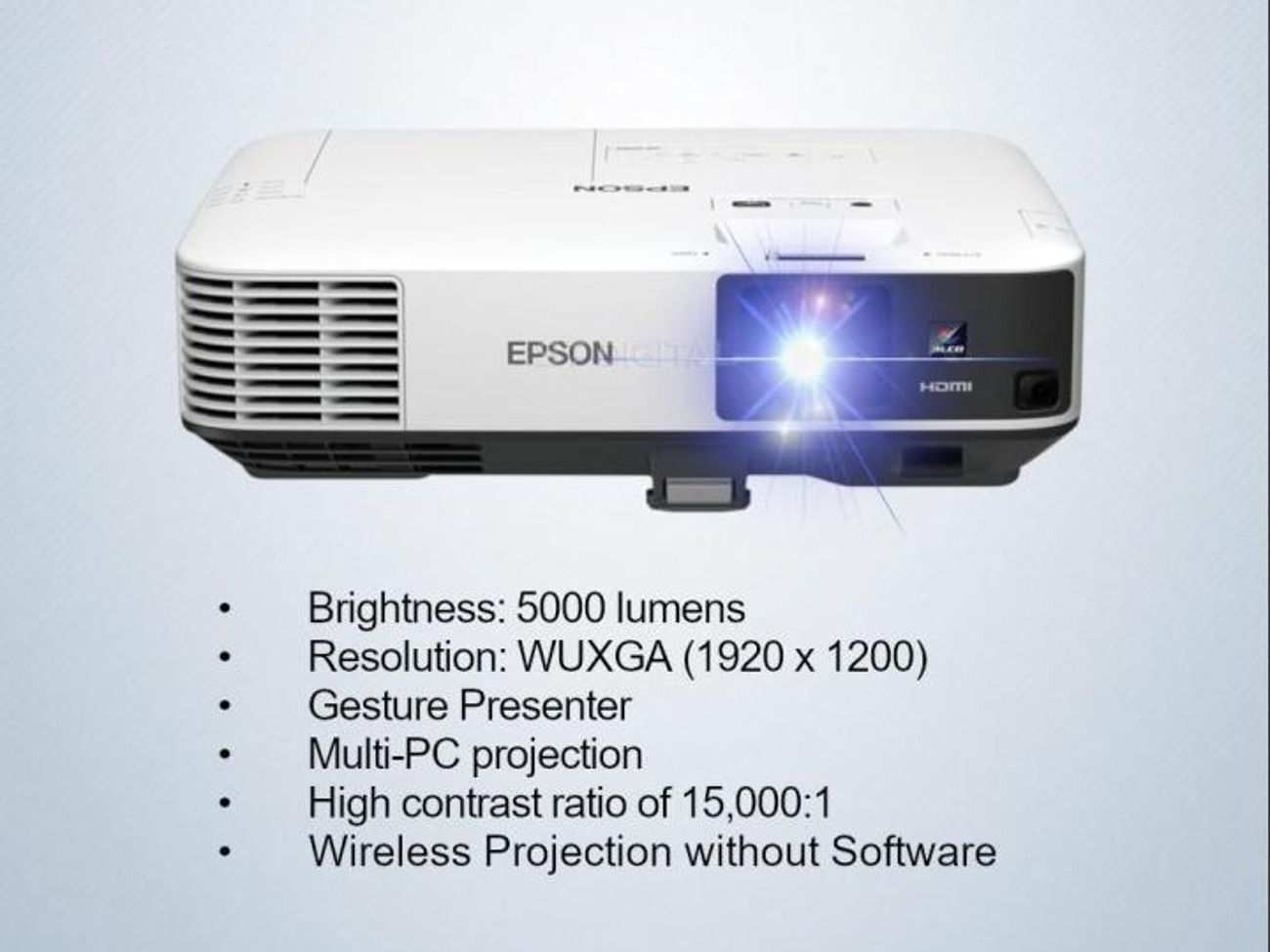 Projector epson eb-2255u with 120" screen kit