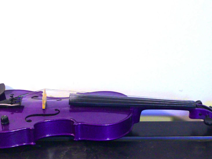 Purple electro-acoustic violin