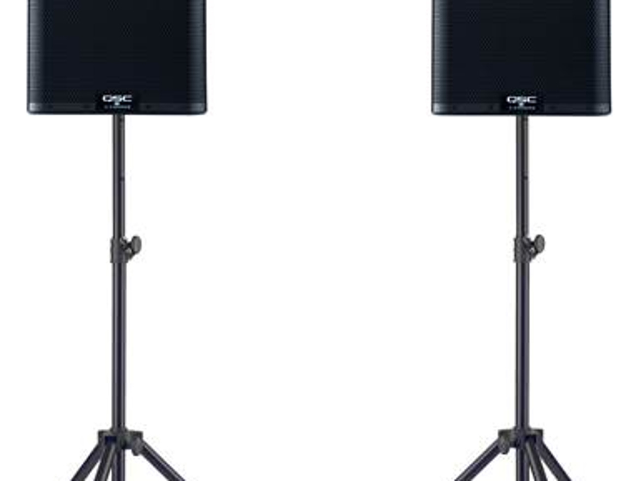 Qsc k10.2 speakers with stands 