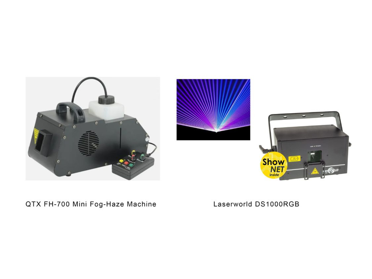 Qtx fh-700 mini fog-haze machine and laser