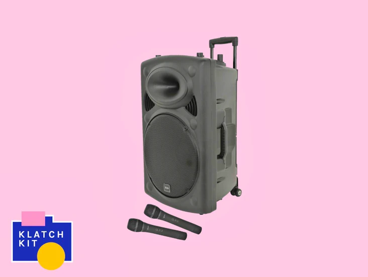 Qtx pa speaker system – amp and x2 bluetooth microphones