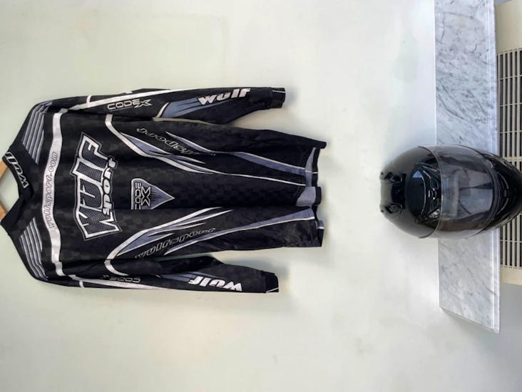Race shirt & helmet | motorcycle / motocross / bike / bicycle