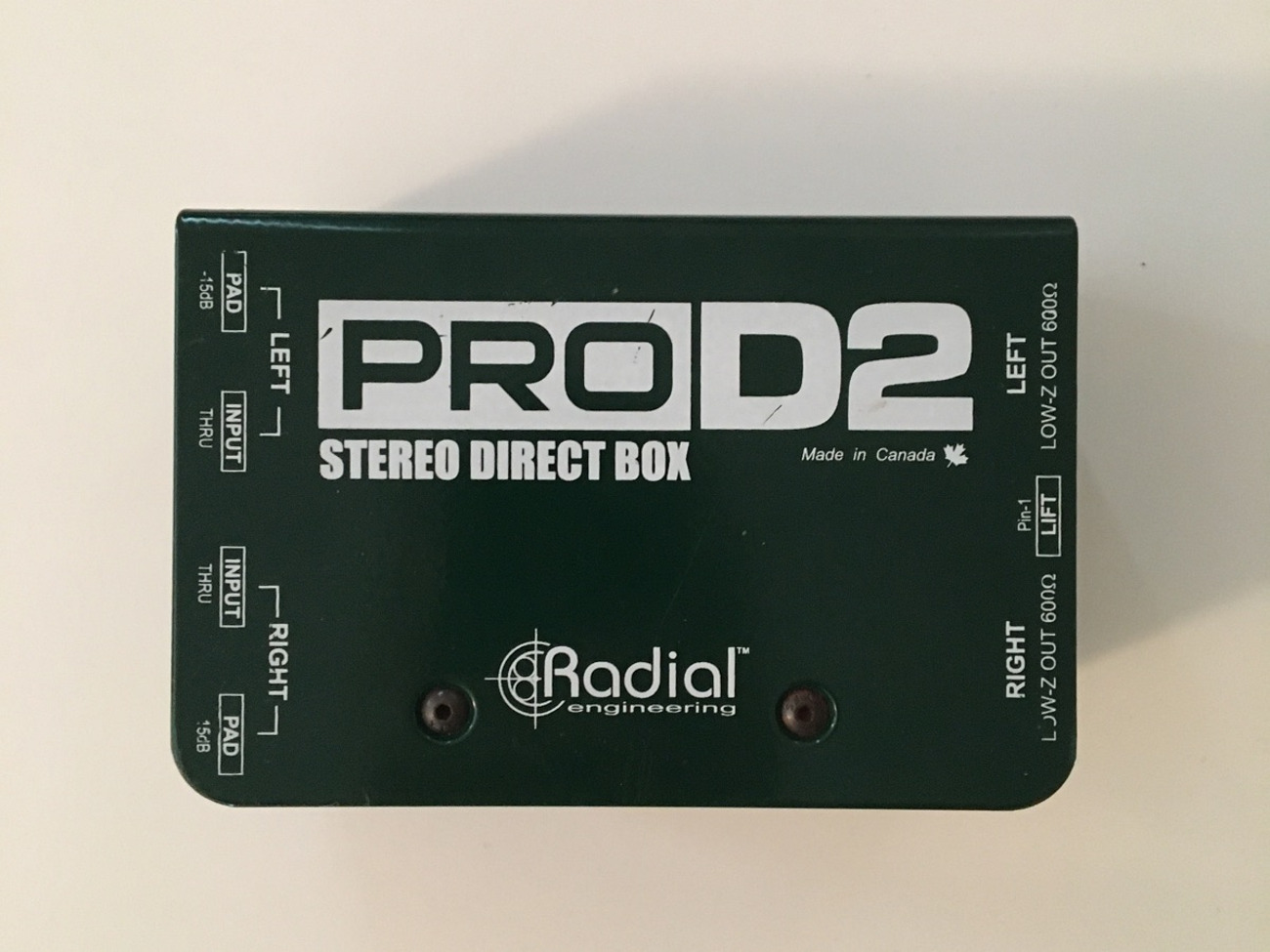 Radial prod2 stereo passive di box
