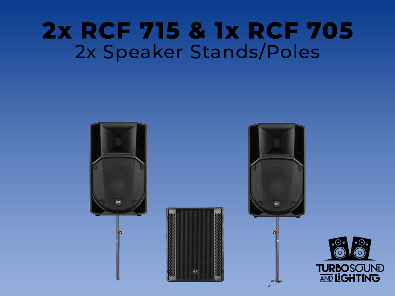 Rcf speaker package 2x 715 1x 705