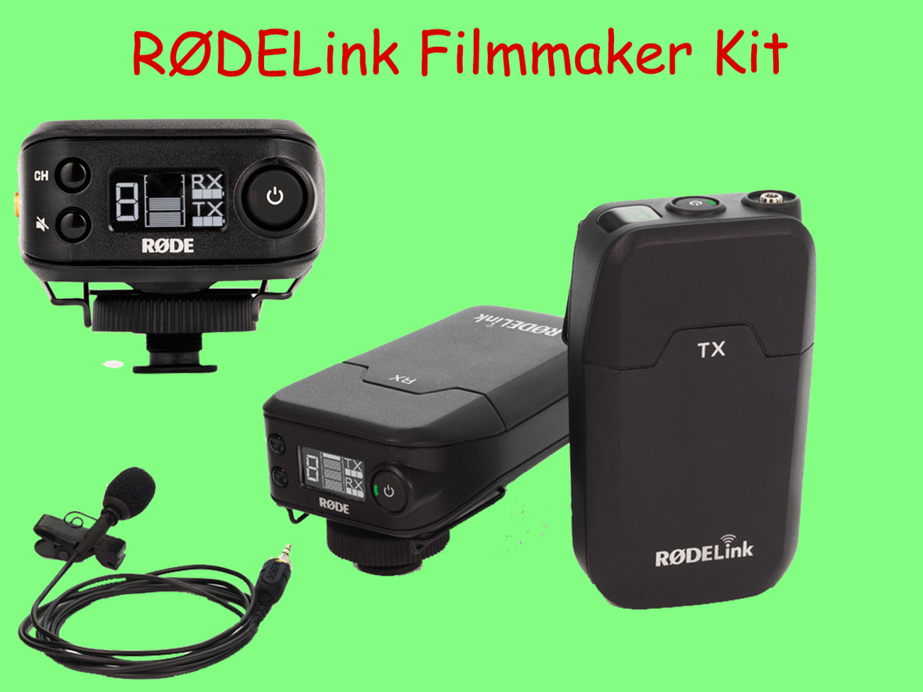 Rode link filmmaker kit + lapel microphone