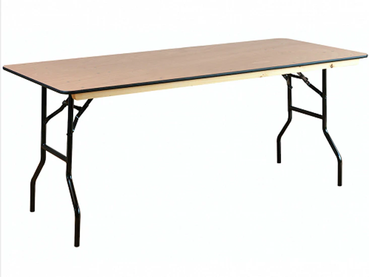 Rectangular folding table