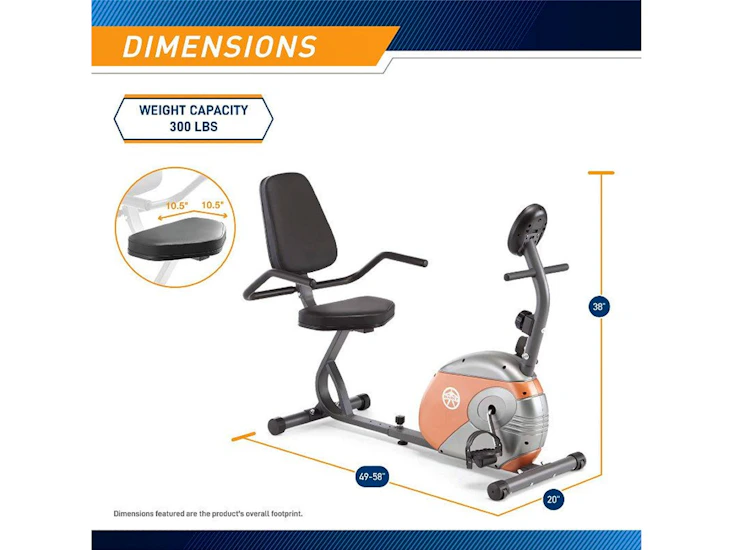 Recumbent exercise bike stationary bicycle with resistance