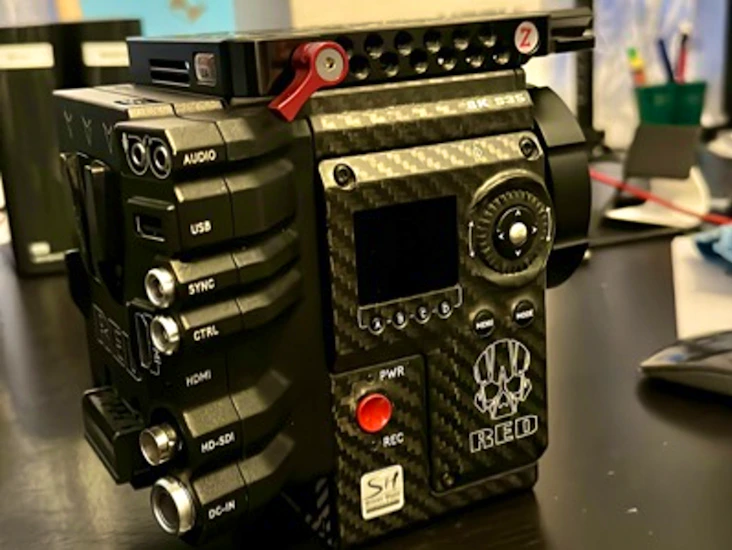 Red helium 8k, dji ronin2, cine prime lenses, follow focus