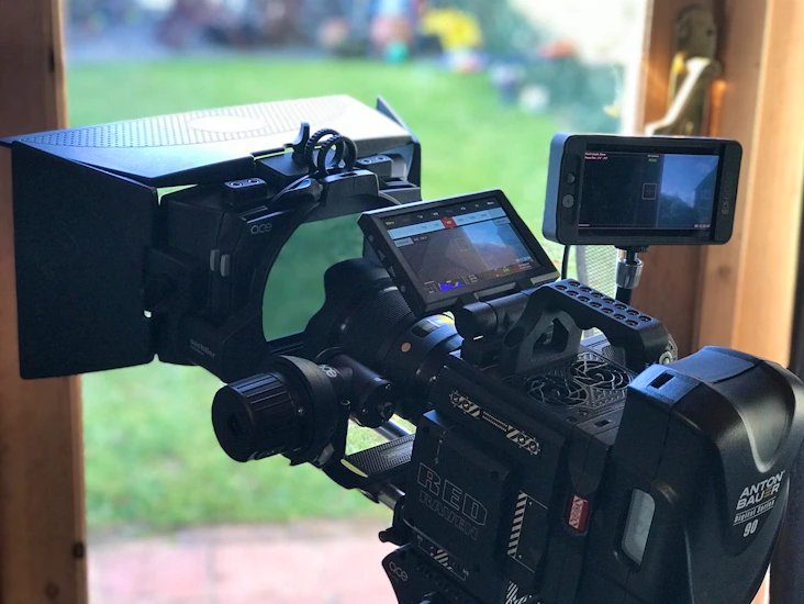 Red raven 4.5k cinema camera with 24-105mm canon lens