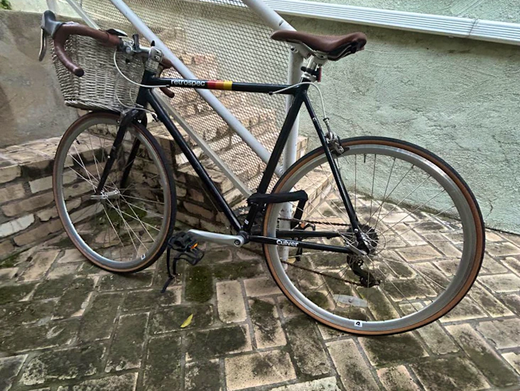 Retrospec bike near la river bike path